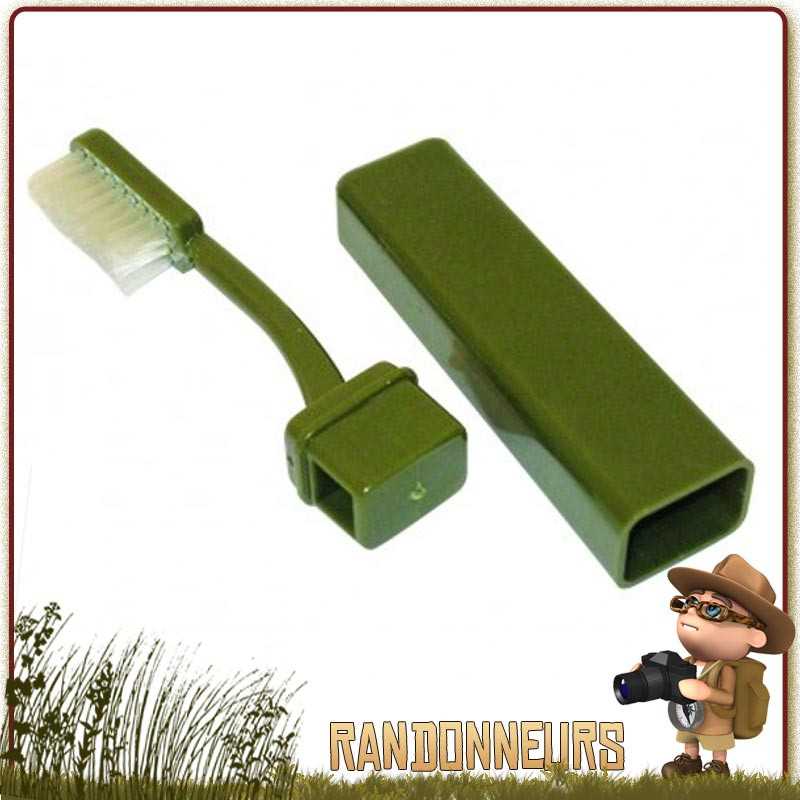 Brosse à dents de voyage avec étui de rangement qui est en finalité son propre manche randonnée légère Brosse à dents de voyage avec étui de rangement qui est en finalité son propre manche randonnée légère