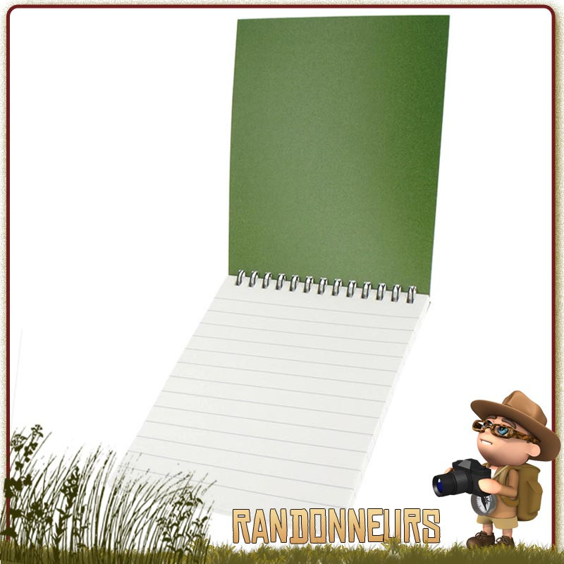 Carnet de notes étanche et résistant à l'eau de 50 pages highlander randonnée comme opérations militaires Carnet de notes étanche et résistant à l'eau de 50 pages highlander randonnée comme opérations militaires