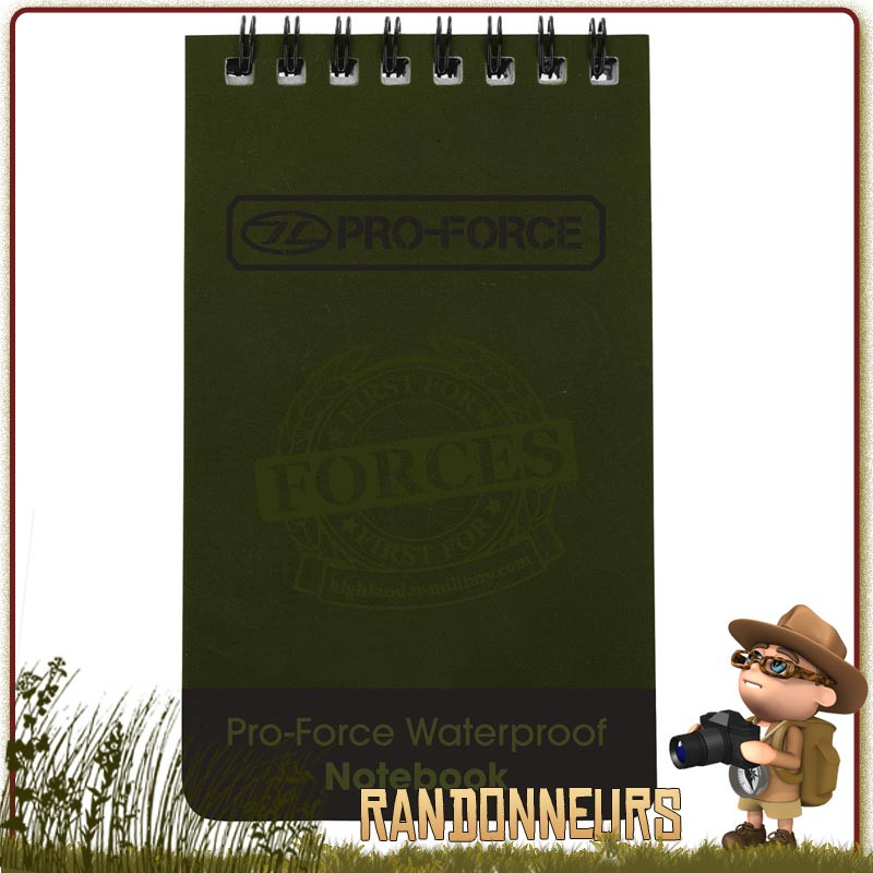 Carnet de Notes Etanche Waterproof Highlander utilisation militaire et agricole pour toutes conditions sous la pluie Carnet de Notes Etanche Waterproof Highlander utilisation militaire et agricole pour toutes conditions sous la pluie