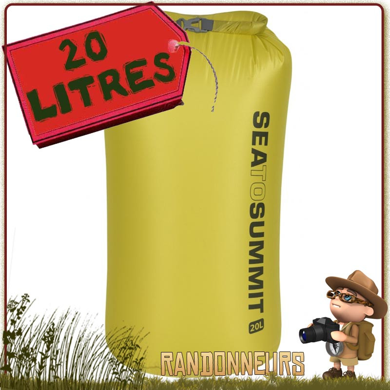 Sac nylon étanche 15D Ultra Léger, Dry Sack Ultra Sil Nano Sea To Summit 20 Litres de protection matériel trekking Sac nylon étanche 15D Ultra Léger, Dry Sack Ultra Sil Nano Sea To Summit 20 Litres de protection matériel trekking