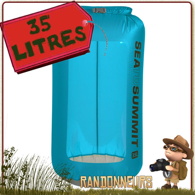 Sac Etanche Ultra Sil Nylon View 35 Litres Sea To Summit léger pour la protection de votre équipement randonnée Sac Etanche Ultra Sil Nylon View 35 Litres Sea To Summit léger pour la protection de votre équipement randonnée