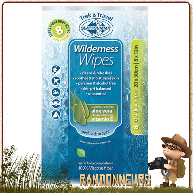 lingettes pré-imprégnées pour le sport et la randonnée, le camping et les voyages. Sans parfum, sans alcool sea to summit lingettes pré-imprégnées pour le sport et la randonnée, le camping et les voyages. Sans parfum, sans alcool sea to summit