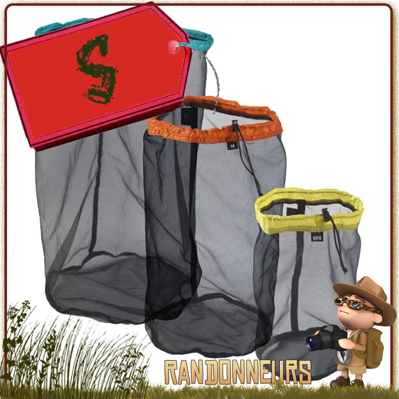Sac Mesh Ultra Léger de rangement Stuff Sack 6L Sea To Summit pour la randonnée Sac Mesh Ultra Léger de rangement Stuff Sack 6L Sea To Summit pour la randonnée