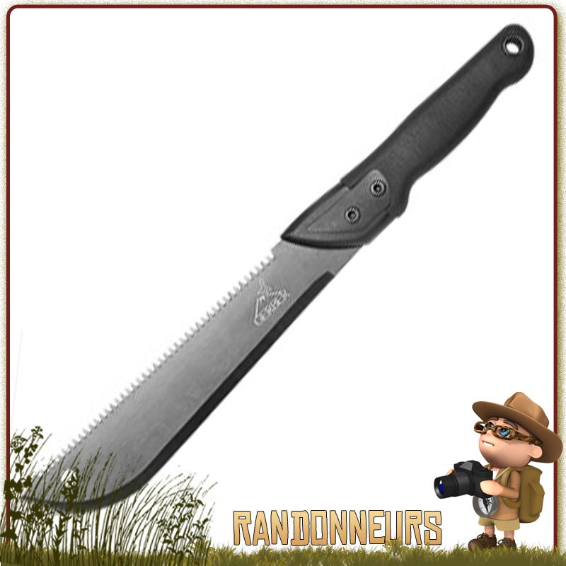 Machette Gerber GATOR Junior, machette bushcraft légère, robuste, lame 43 cm acier inox affutée avec scie Machette Gerber GATOR Junior, machette bushcraft légère, robuste, lame 43 cm acier inox affutée avec scie
