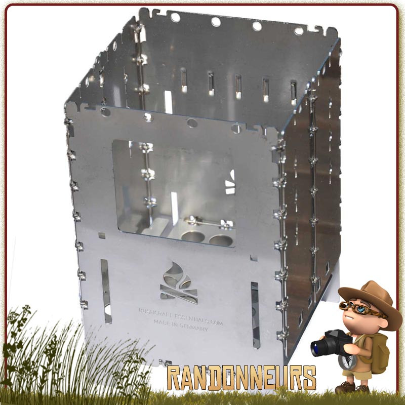 Réchaud bois Bushbox XL Combination Kit Bushcraft Essentials multi combustibles (850 g) ultra compact Réchaud bois Bushbox XL Combination Kit Bushcraft Essentials multi combustibles (850 g) ultra compact