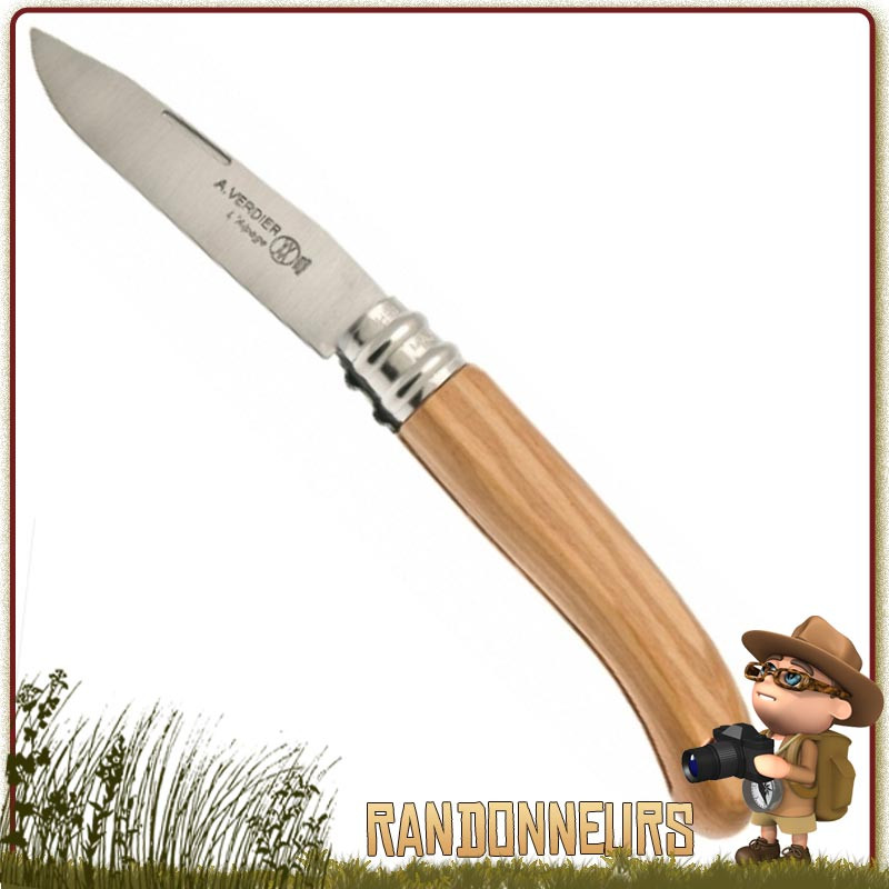Couteau pliant L'ALPAGE de randonnée manche bois d'olivier fabrication française dédié aux randonneurs Couteau pliant L'ALPAGE de randonnée manche bois d'olivier fabrication française dédié aux randonneurs