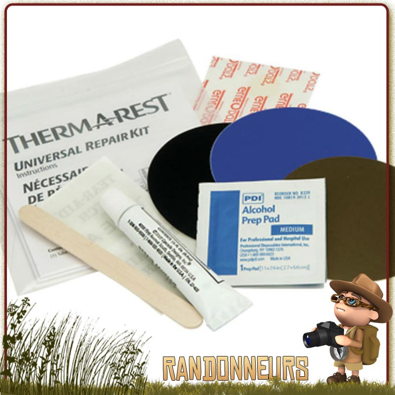kit de réparation permanent matelas Thermarest, réparez votre matelas de randonnée légère directement sur place kit de réparation permanent matelas Thermarest, réparez votre matelas de randonnée légère directement sur place