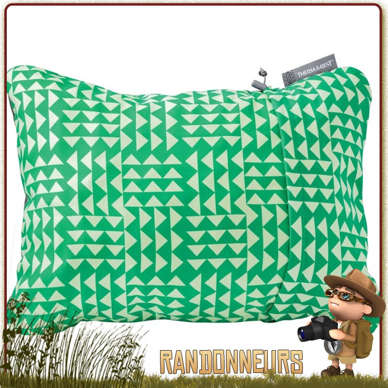 Oreiller Compressible Medium Thermarest très apprécié des randonneurs et voyageurs pour sa légèreté et son confort Oreiller Compressible Medium Thermarest très apprécié des randonneurs et voyageurs pour sa légèreté et son confort