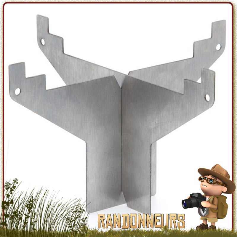 Système de support démontable pour popote, casserole et quart qui s'adapte sur toutes les bouilloires kelly kettle Système de support démontable pour popote, casserole et quart qui s'adapte sur toutes les bouilloires kelly kettle