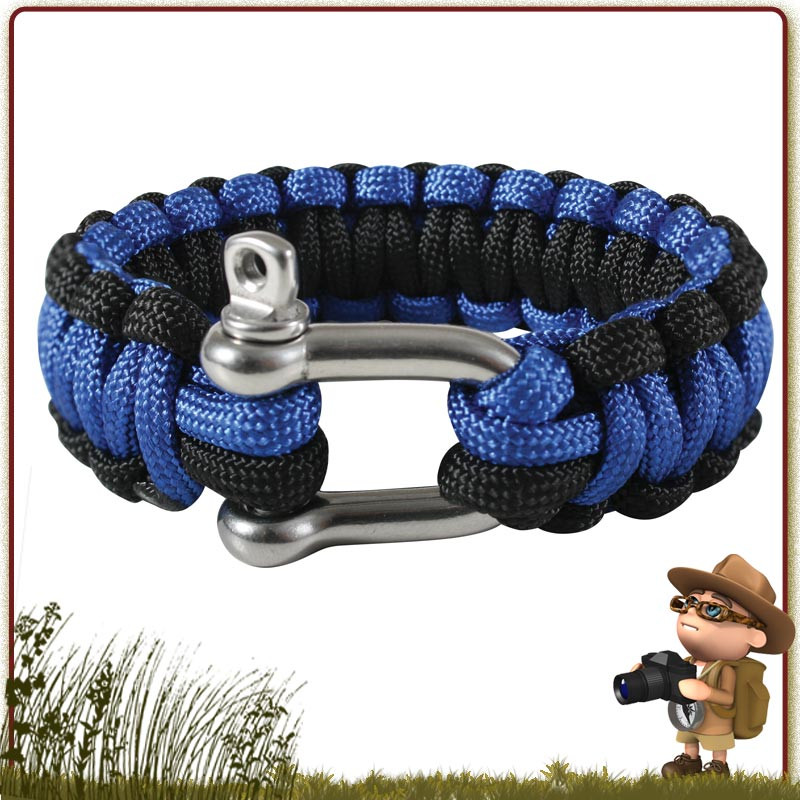 Bracelet survie Paracorde 300 cm avec manille Bracelet survie Paracorde 300 cm avec manille