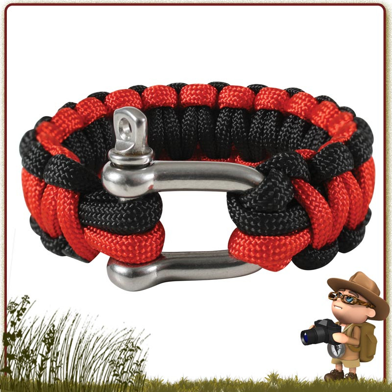 Bracelet survie Paracorde 300 cm avec manille Bracelet survie Paracorde 300 cm avec manille
