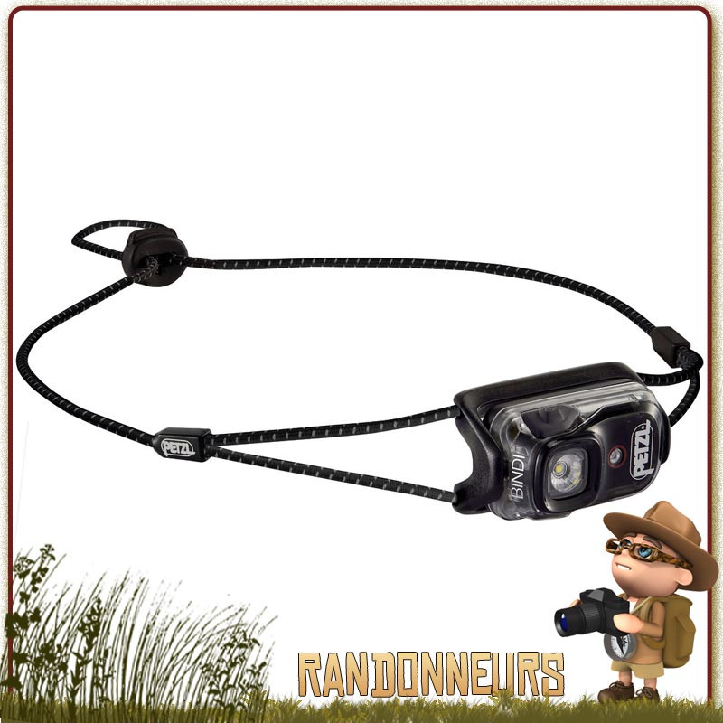Lampe Frontale PETZL Bindi Noire rechargeable ultra légère Lampe Frontale PETZL Bindi Noire rechargeable ultra légère