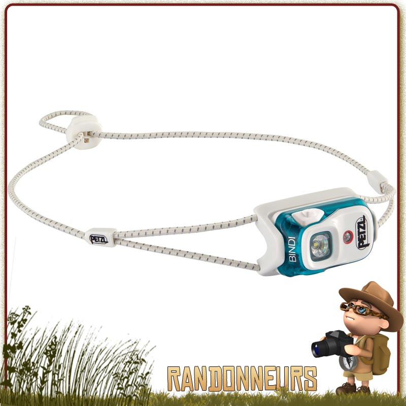 Lampe Frontale marche ultra légère PETZL Bindi Emeraude rechargeable de randonnée Lampe Frontale marche ultra légère PETZL Bindi Emeraude rechargeable de randonnée