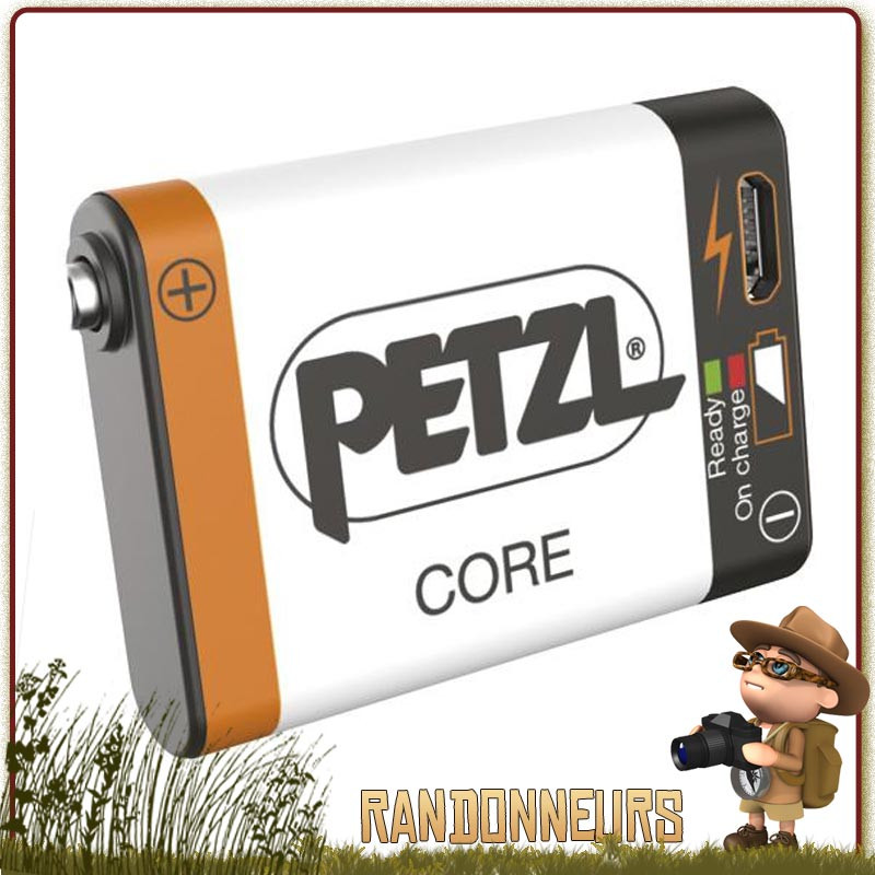 Batterie Rechargeable Petzl Core grande capacité Lithium-Ion 1250 mAh pour lampes frontales compactes petzl Batterie Rechargeable Petzl Core grande capacité Lithium-Ion 1250 mAh pour lampes frontales compactes petzl