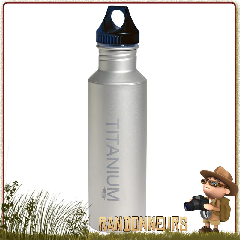 Bouteille Titanium 650 ml VARGO ultra légère pour randonnée minimaliste Bouteille Titanium 650 ml VARGO ultra légère pour randonnée minimaliste