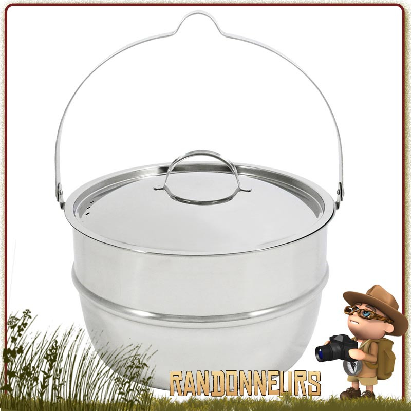 Marmite Inox Muurikka 4.6 litres familiale durable de camp bivouac bushcraft Marmite Inox Muurikka 4.6 litres familiale durable de camp bivouac bushcraft