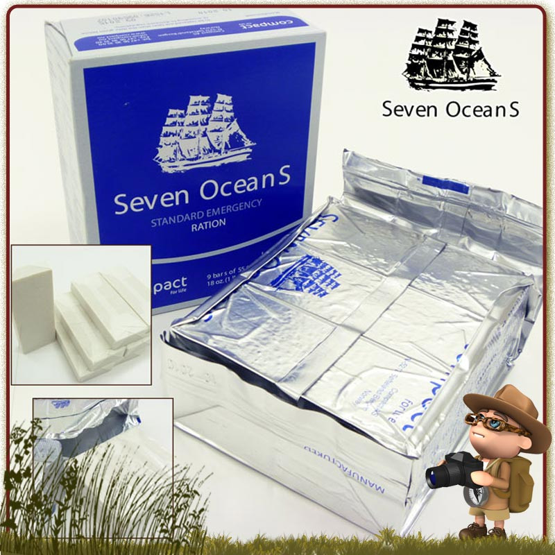 Ration Alimentaire de Survie SEVEN OCEANS 2500 kCalories. Ration alimentaire de survie longue conservation kit survivaliste Ration Alimentaire de Survie SEVEN OCEANS 2500 kCalories. Ration alimentaire de survie longue conservation kit survivaliste