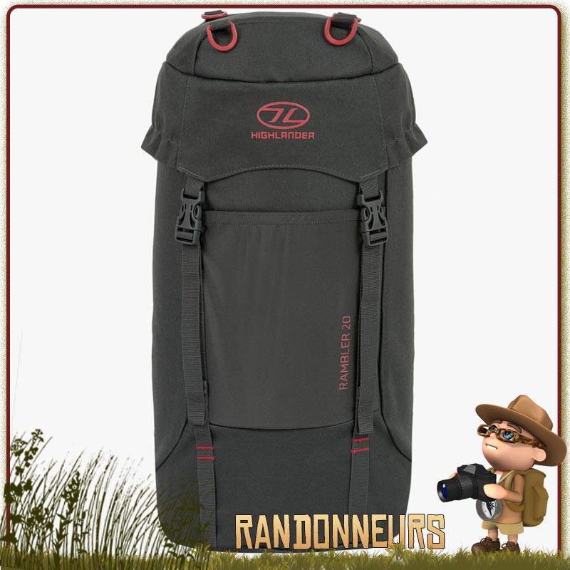 Sac à Dos randonnée RAMBLER 20 Litres de Highlander est un sac à dos robuste et compact tissu déperlant Sac à Dos randonnée RAMBLER 20 Litres de Highlander est un sac à dos robuste et compact tissu déperlant