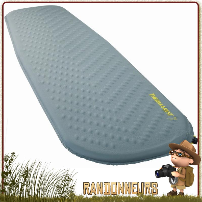 Matelas Trail Lite Thermarest Regular autogonflant pour randonner, bon ration poids, isolation et confort en bivouac léger Matelas Trail Lite Thermarest Regular autogonflant pour randonner, bon ration poids, isolation et confort en bivouac léger