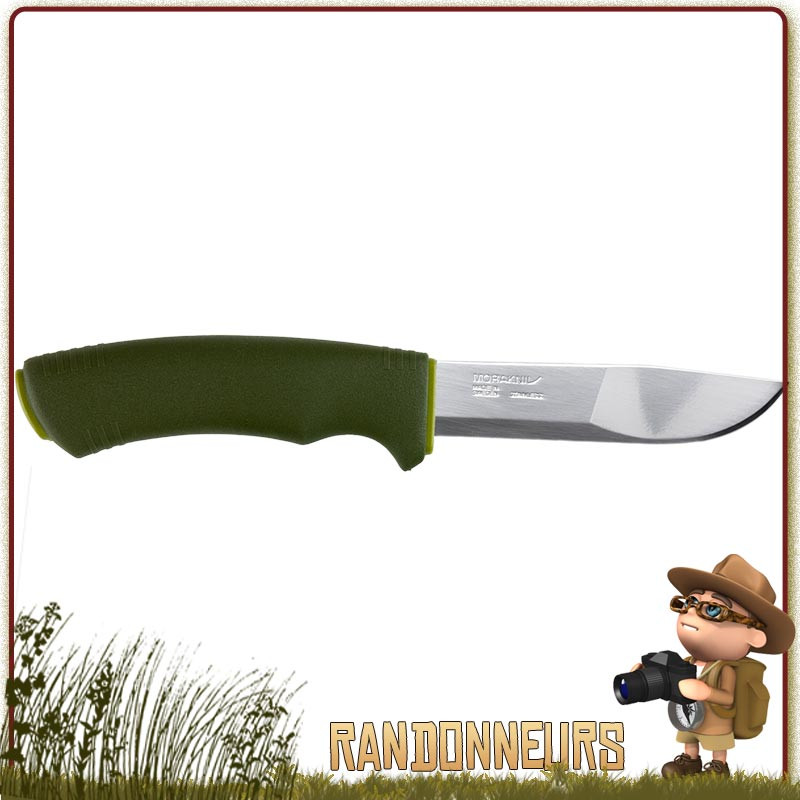 Couteau Mora Bushcraft Forest lame acier inox 12C27 robuste pour le bivouac nature et survie Couteau Mora Bushcraft Forest lame acier inox 12C27 robuste pour le bivouac nature et survie