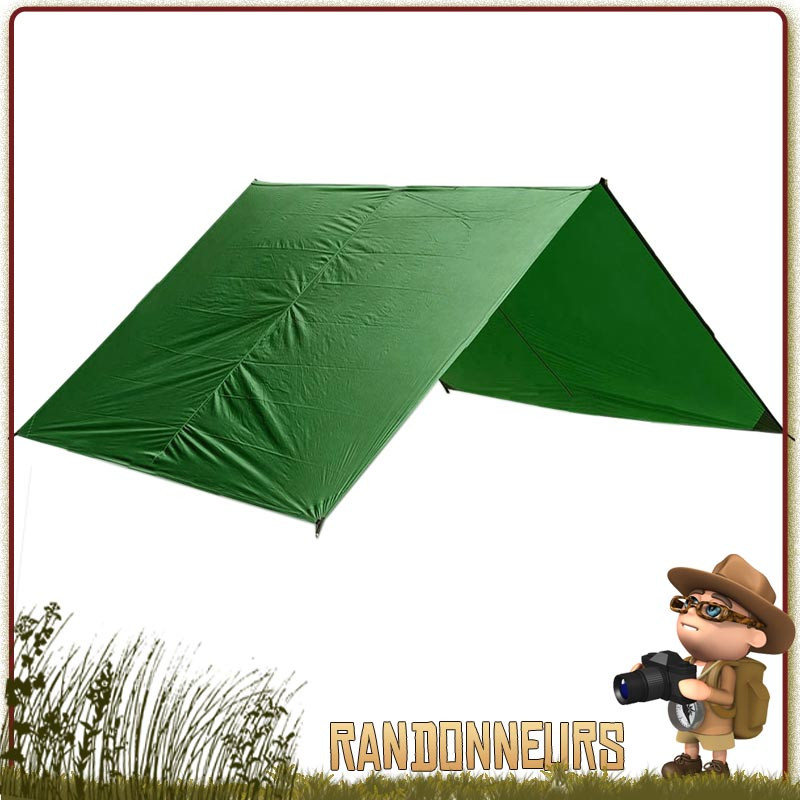 tarp bushcraft étanche complet avec piquets et haubans, abri bivouac léger toile construction d'un abri survie nature tarp bushcraft étanche complet avec piquets et haubans, abri bivouac léger toile construction d'un abri survie nature