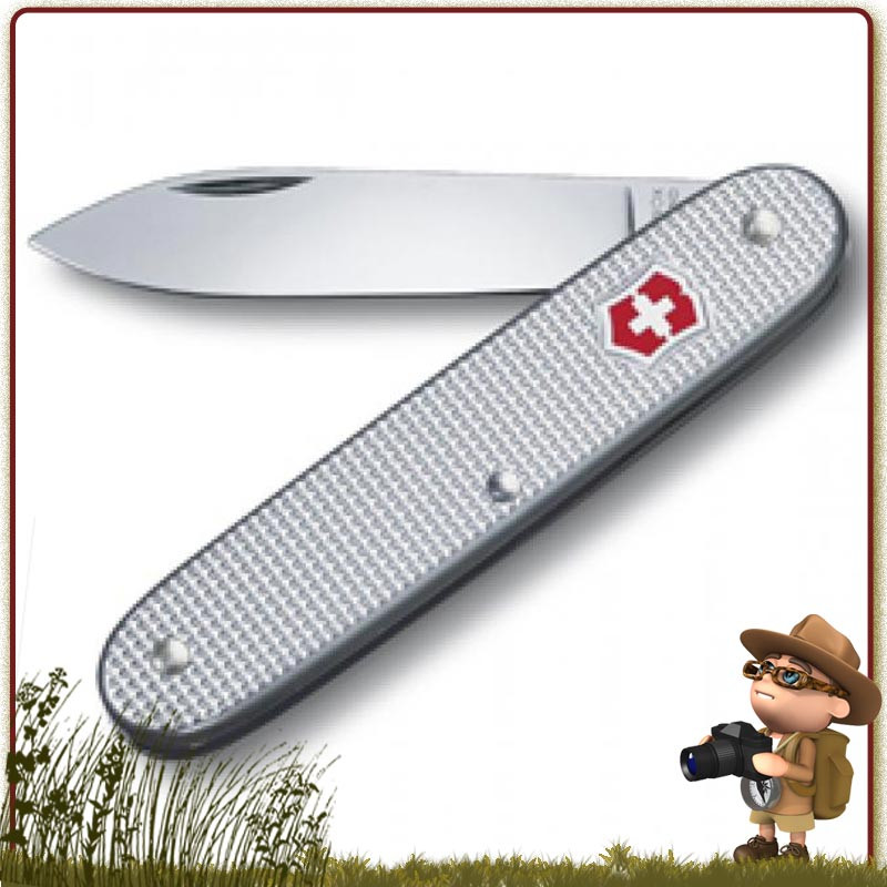Couteau Suisse Victorinox STURDY lame 6.5 cm. Manche 9.2 cm alox quadrillé teinté argent Couteau Suisse Victorinox STURDY lame 6.5 cm. Manche 9.2 cm alox quadrillé teinté argent