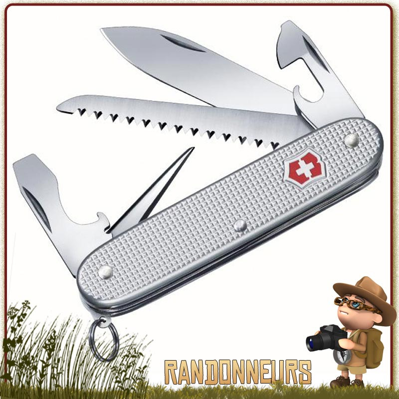Couteau Suisse Victorinox Farmer 9 fonctions et 5 pièces (lame, décapsuleur, ouvre-boite, tournevis, dénude fil...) Couteau Suisse Victorinox Farmer 9 fonctions et 5 pièces (lame, décapsuleur, ouvre-boite, tournevis, dénude fil...)