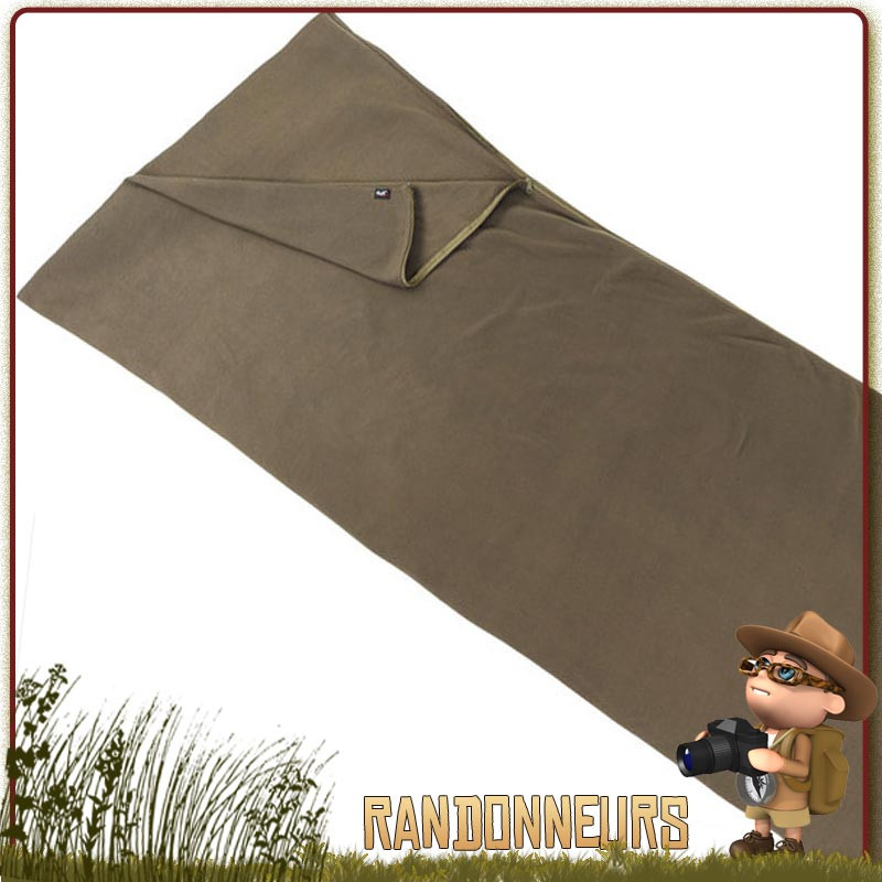 Sac de couchage et Couverture Polaire FOSCO VERT armée à utiliser seul en bivouac ou avec sac couchage militaire Sac de couchage et Couverture Polaire FOSCO VERT armée à utiliser seul en bivouac ou avec sac couchage militaire