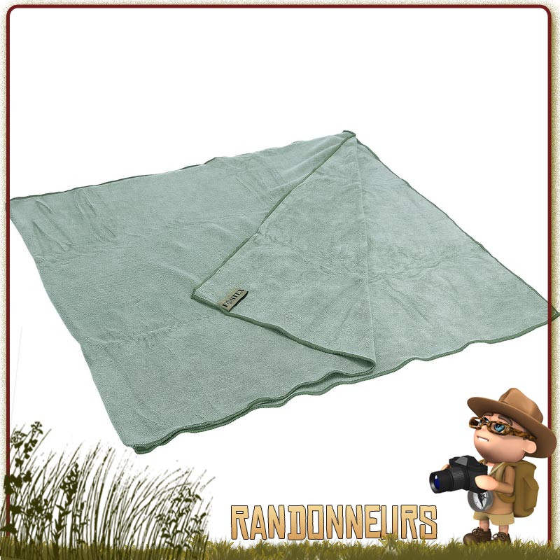 Grande Serviette Micro Fibres Vert Olive BCB ultra absorbante pour le sport randonnee militaire Grande Serviette Micro Fibres Vert Olive BCB ultra absorbante pour le sport randonnee militaire