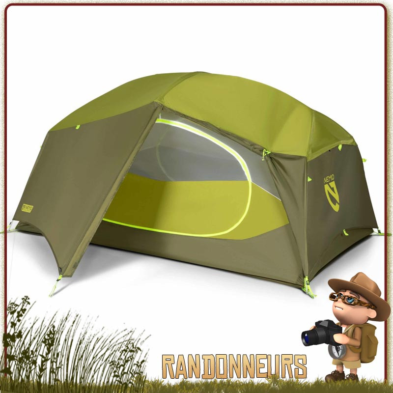 Tente AURORA 2P NEMO autoportante randonnee bivouac camping grand espace habitable Tente AURORA 2P NEMO autoportante randonnee bivouac camping grand espace habitable