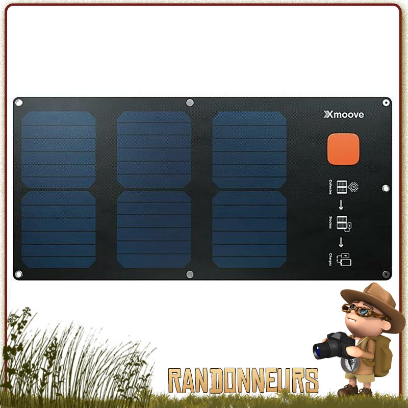 chargeur solaire nomade randonnee trek ultra leger puissant ETFE TRAIL 21W X-MOOVE chargeur solaire nomade randonnee trek ultra leger puissant ETFE TRAIL 21W X-MOOVE