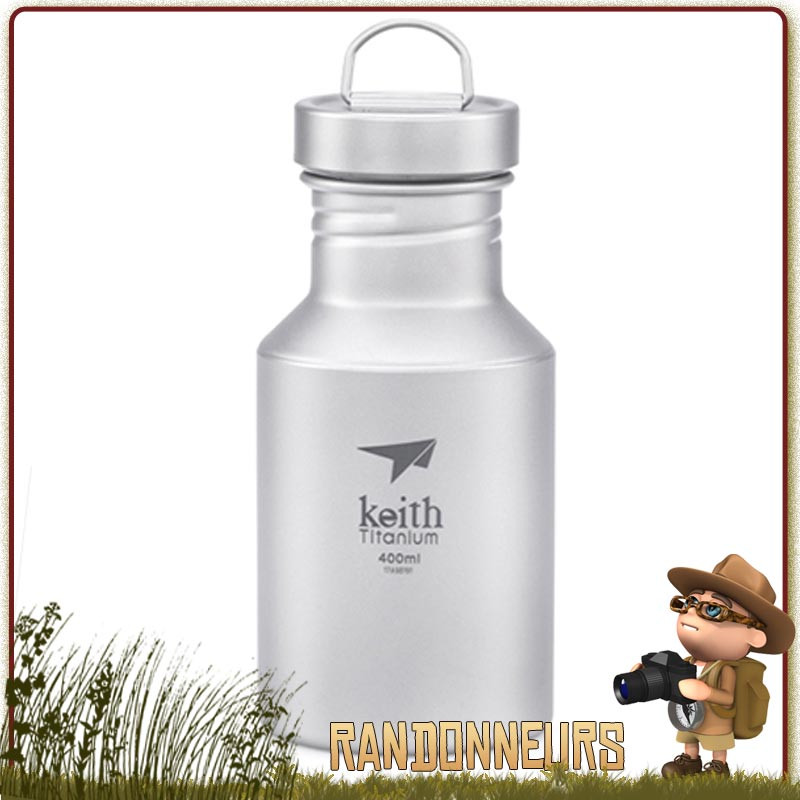 Gourde Sport Titane 40 cl KEITH de randonnee ultra legere Gourde Sport Titane 40 cl KEITH de randonnee ultra legere