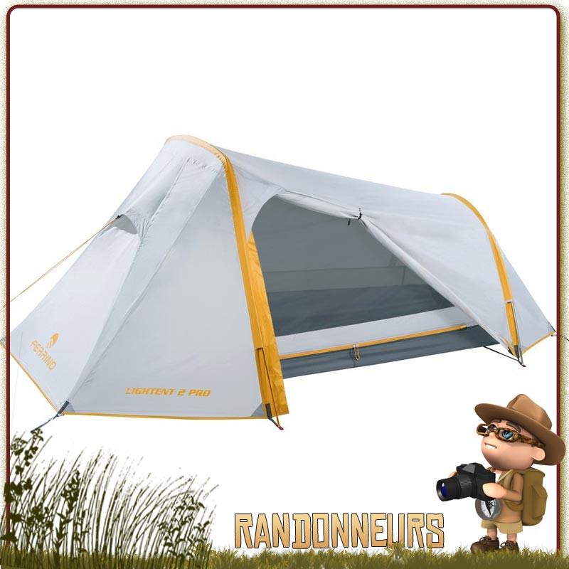 Tente Lightent 2 PRO FERRINO Grise bikepacking bivouac ultra léger Tente Lightent 2 PRO FERRINO Grise bikepacking bivouac ultra léger