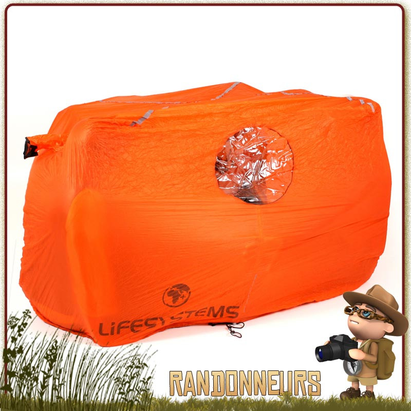 Abri survie d'urgence pour 4 personnes Lifesystems. Cet abri de survie, très facile de montage, est compact et léger Abri survie d'urgence pour 4 personnes Lifesystems. Cet abri de survie, très facile de montage, est compact et léger