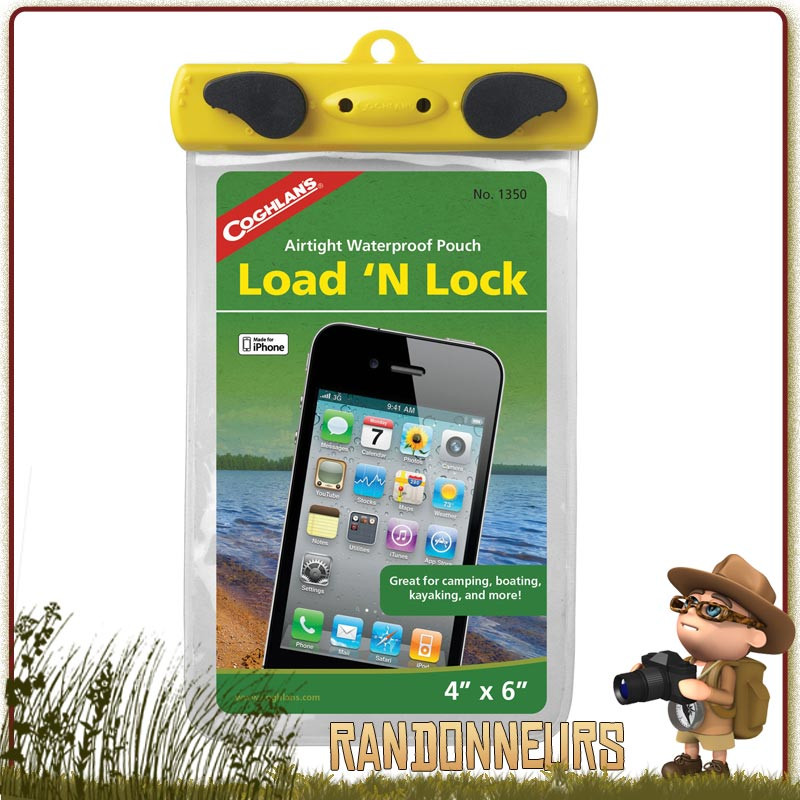Pochette Lock Smartphone Etanche Coghlans taille small pour téléphone et gps Pochette Lock Smartphone Etanche Coghlans taille small pour téléphone et gps