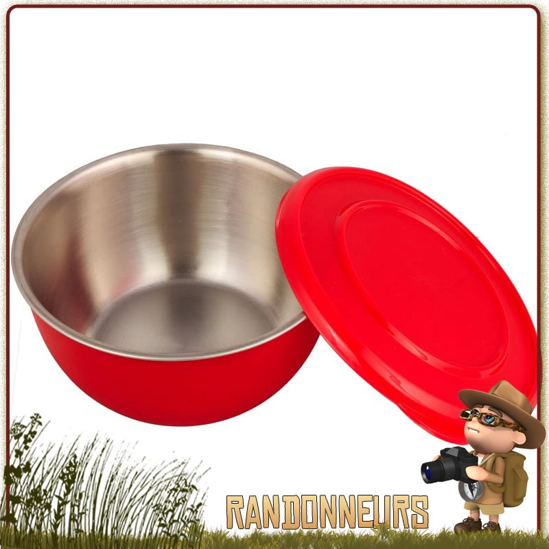 Bol Inox de camping 15 cm avec couvercle Origin Outdoor léger et robuste Bol Inox de camping 15 cm avec couvercle Origin Outdoor léger et robuste