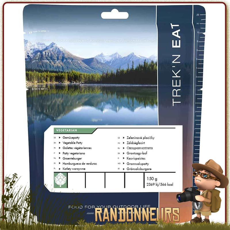 Galette végétarienne Trek'n Eat sachet repas lyophilisé pour randonner bushcraft Galette végétarienne Trek'n Eat sachet repas lyophilisé pour randonner bushcraft