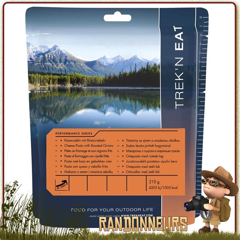 Pâtes au fromage et aux oignons frits Trek'n Eat sachet repas lyophilisé pour randonner bushcraft Pâtes au fromage et aux oignons frits Trek'n Eat sachet repas lyophilisé pour randonner bushcraft
