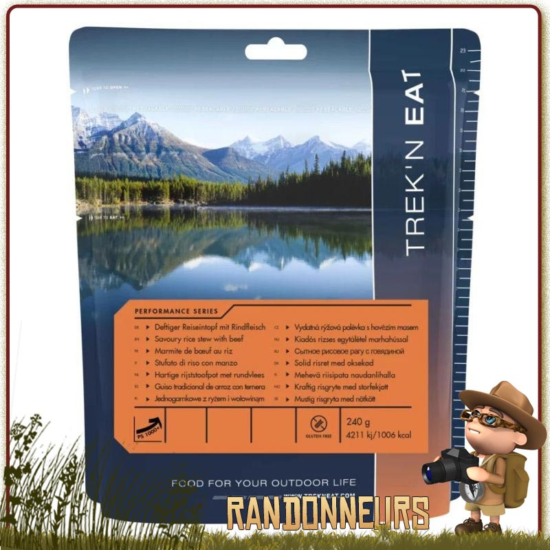 Marmite de bœuf au riz repas sachet lyophilise randonnee Marmite de bœuf au riz repas sachet lyophilise randonnee