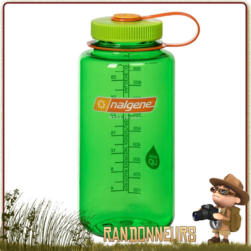 Gourde Nalgene plastique grande ouverture 1 litre. Bouteille Nalgene tritan, robuste, randonnée, survie Bushcraft. Gourde Nalgene plastique grande ouverture 1 litre. Bouteille Nalgene tritan, robuste, randonnée, survie Bushcraft.