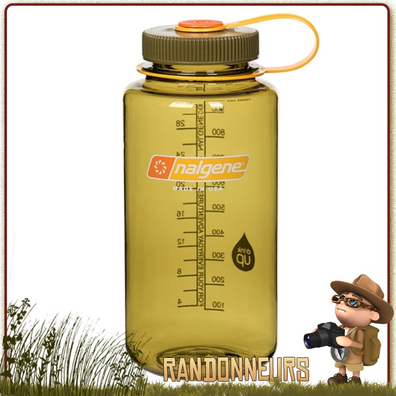 Gourde Nalgene Grande Ouverture 1L VERT OLIVE randonnée bushcraft Gourde Nalgene Grande Ouverture 1L VERT OLIVE randonnée bushcraft