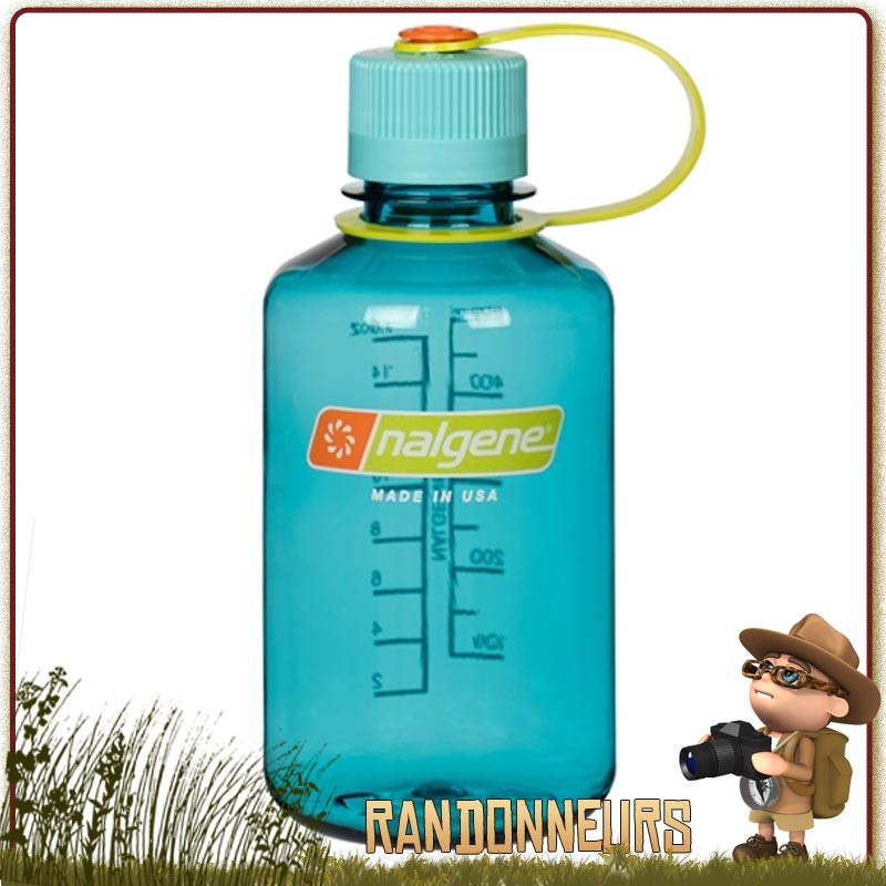 Bouteille Nalgene Petite Ouverture 0.5L CERULEAN de randonnée légère Bouteille Nalgene Petite Ouverture 0.5L CERULEAN de randonnée légère