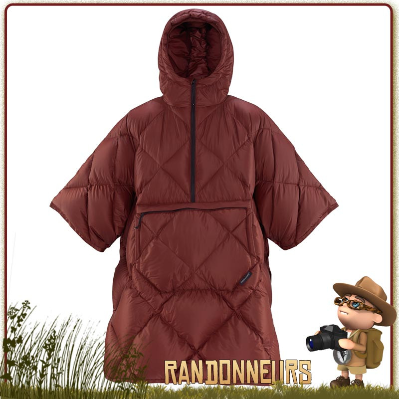 Honcho Poncho Down Thermarest Burgundy bivouac leger Honcho Poncho Down Thermarest Burgundy bivouac leger