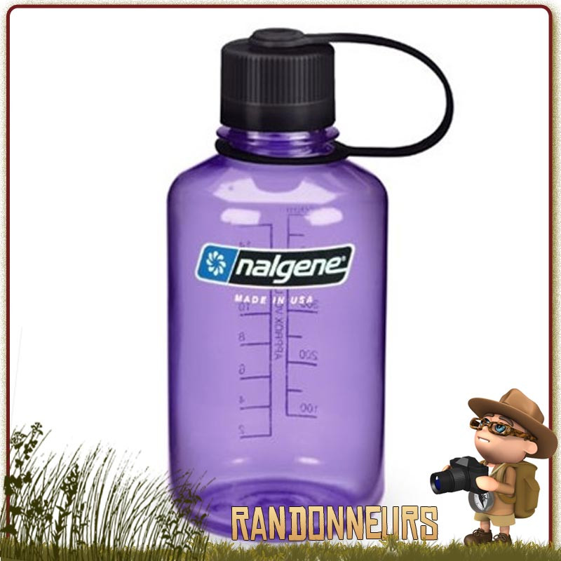 Bouteille Nalgene Petite Ouverture 0.5L PURPLE de randonnée féminine Bouteille Nalgene Petite Ouverture 0.5L PURPLE de randonnée féminine
