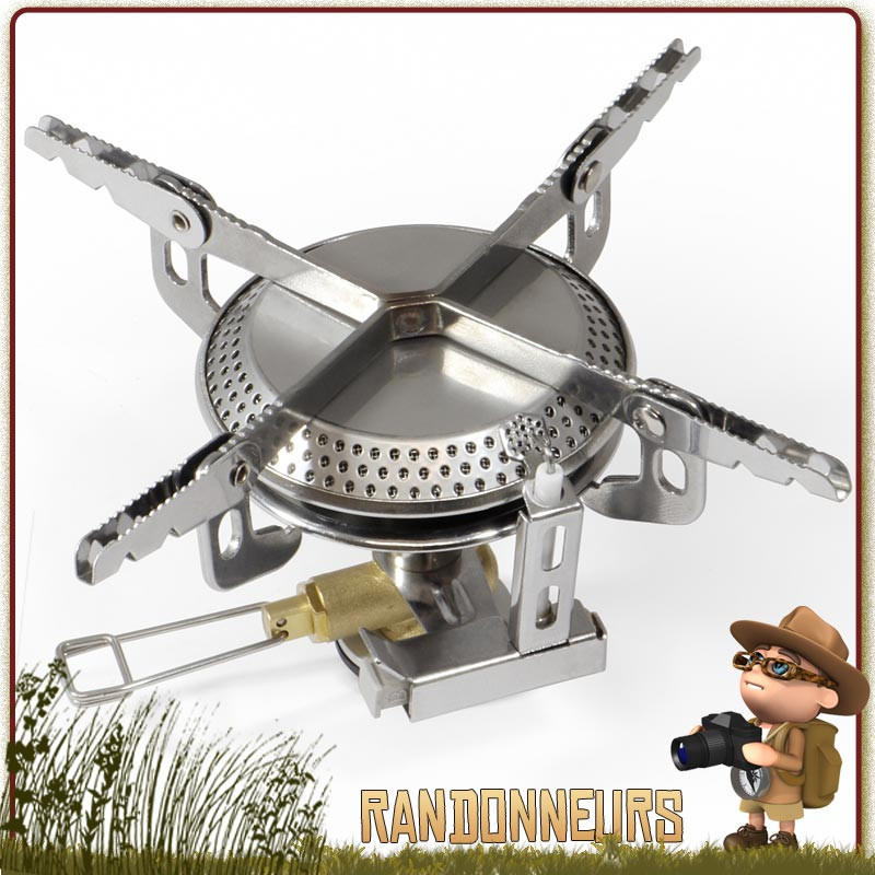 Réchaud Camping Scope avec piezo puissant et léger pour le bivouac Réchaud Camping Scope avec piezo puissant et léger pour le bivouac