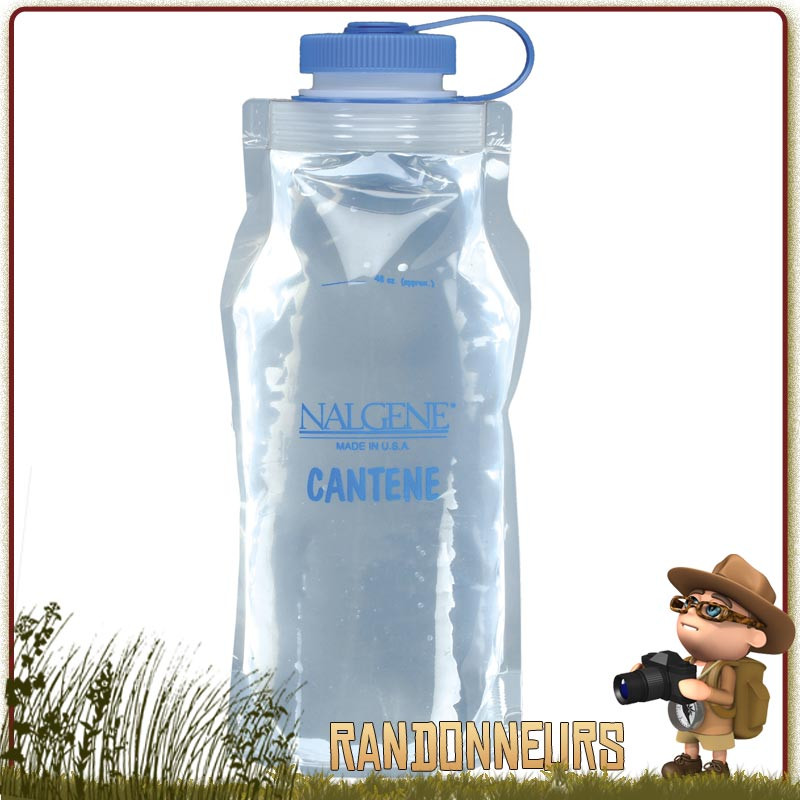Gourde Souple Nalgene Cantene Pliable 1 Litre sans BPA, ultra légère, adaptée à la randonnée ultra light Gourde Souple Nalgene Cantene Pliable 1 Litre sans BPA, ultra légère, adaptée à la randonnée ultra light
