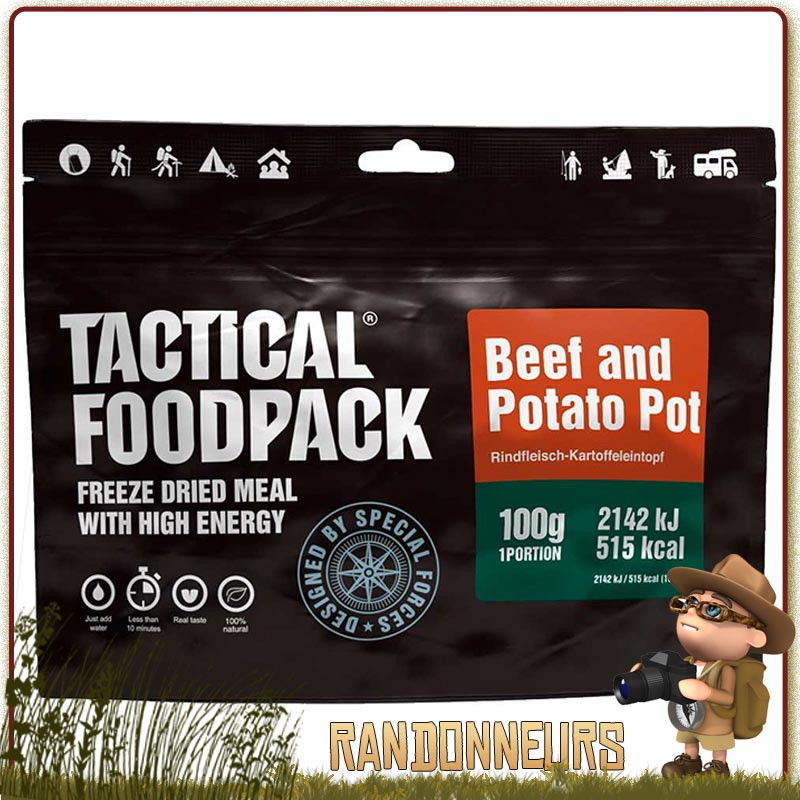 repas lyophilise pour randonner Ragout de Boeuf et Pommes de Terre Tactical Foodpack repas lyophilise pour randonner Ragout de Boeuf et Pommes de Terre Tactical Foodpack