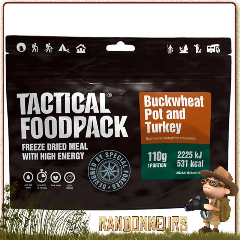 sachet repas pour randonner Dinde au Sarrasin Tactical Foodpack sachet repas pour randonner Dinde au Sarrasin Tactical Foodpack