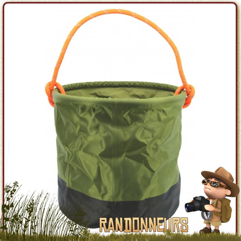 Seau pliant de 10 Litres CAO pour le camping, pour faire la vaisselle et sa toilette en plein air Seau pliant de 10 Litres CAO pour le camping, pour faire la vaisselle et sa toilette en plein air