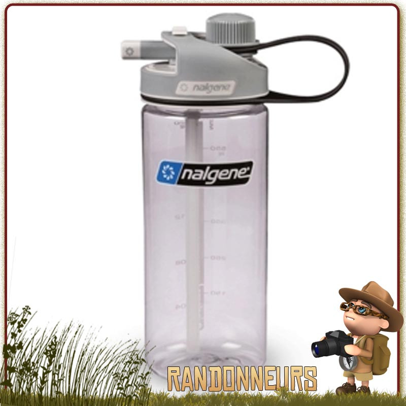 Bouteille Multi Drink Nalgene, large ouverture qui permet de boire de 3 façons différentes en randonnée Bouteille Multi Drink Nalgene, large ouverture qui permet de boire de 3 façons différentes en randonnée